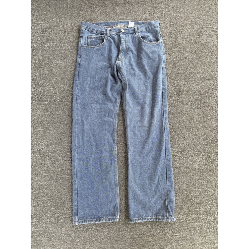 Key Industries Flannel Lined Denim Jeans 36x34 Blue Workwear